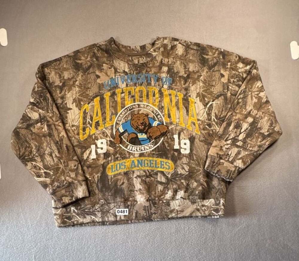 Hollister UCLA Bruins Crewneck Sweatshirt XL Camo Boxy Fit